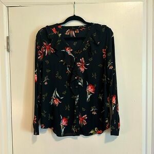 Medium Ann Taylor Flower Print Blouse